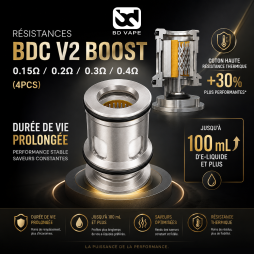 Résistances BDC V2 BOOST 0.15/0.2/0.3/0.4Ω (4pcs) - BD Vape