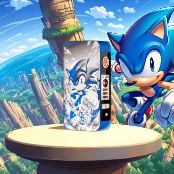 Mod dotBox 220 V2 220W 2x18650 Gravé Sonic Blue - Dotmod
