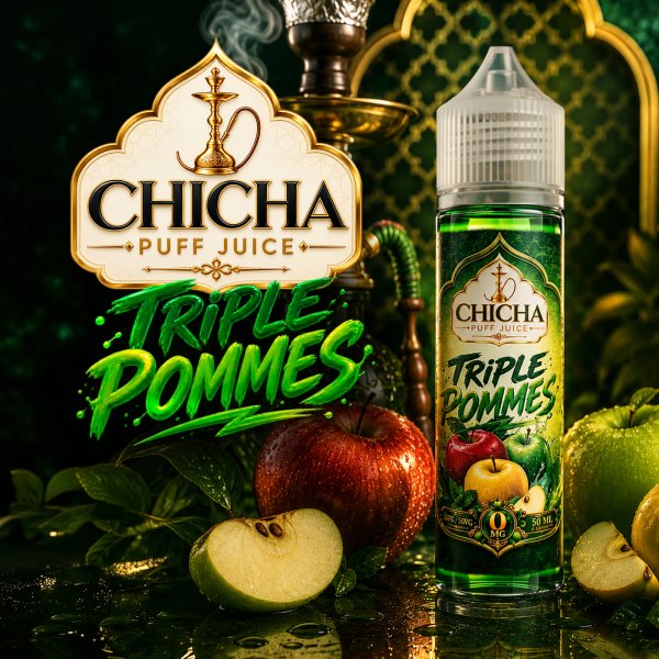 Triple Pommes 0mg 50ml - Chicha Puff Juice