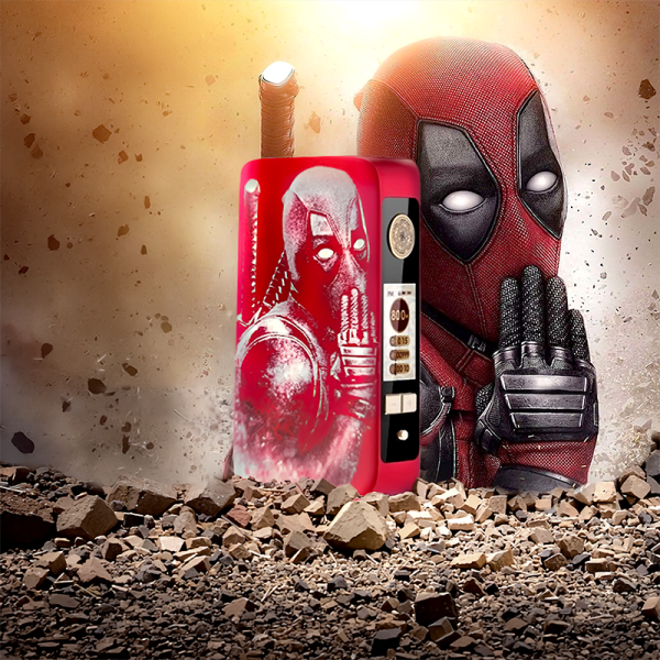 Mod dotBox V2 220W 2x18650 Red Engraved Deadpool - Dotmod