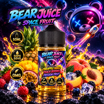 Pineapple Mango Peach Berries Passion Fruit 0mg 50ml - Bear Juice by Space Fruit