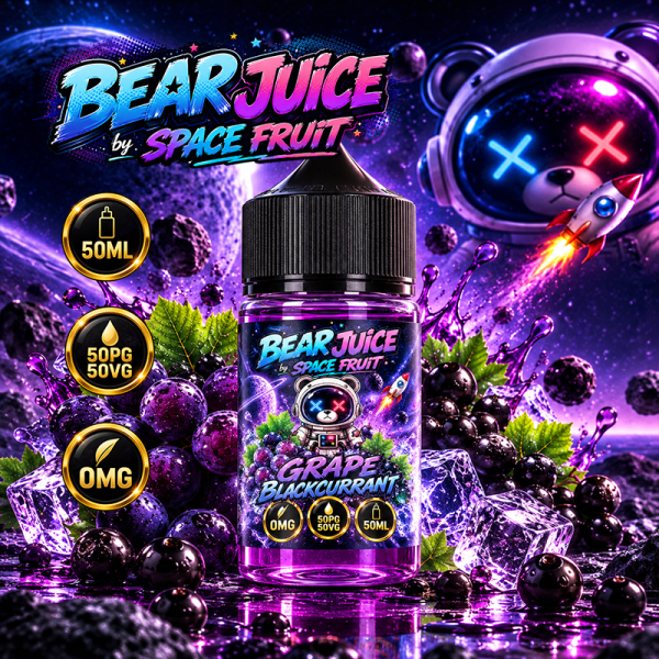 Grape Blackcurrant 0mg 50ml - Bear Juice by Space Fruit
