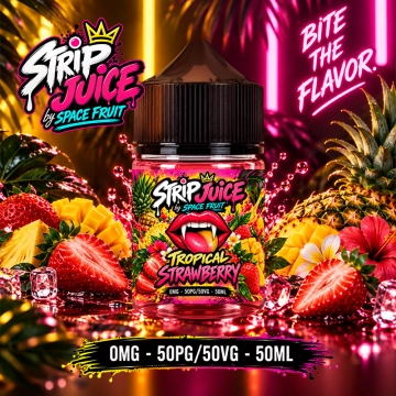 Tropical Strawberry 0mg 50ml - Strip Juice by Space Fruit