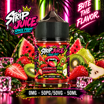 Watermelon Strawberry Kiwi Pear 0mg 50ml - Strip Juice by Space Fruit