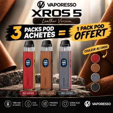 Offer XROS 5 Leather Version 3 Pod Kits Purchased, 1 Pod Kit Free - Vaporesso