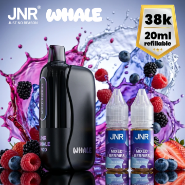 Whale 38K + 2 E-liquids 1000mAh 20ml / 2% - JNR