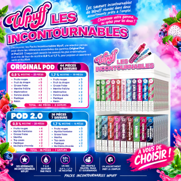 Pack Incontournable Original Pod (44pcs) & Pod 2.0 (36pcs) - Wpuff by Liquideo