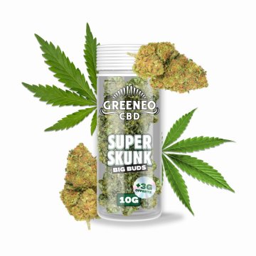 Super Skunk Fleur de CBD (10g + 3g Offert) - Greeneo