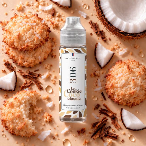 N°306 Le Cookie Coco Classic 0mg 50ml - Maître Vapotier