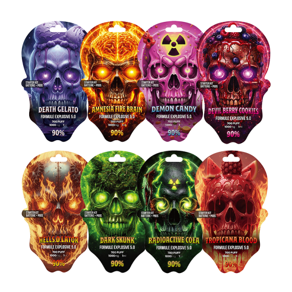 Starter Kit 700 Puff CSA - Skull Vape By Formule Explosive