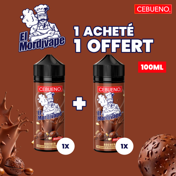 1 El Mordjvape Rocher Purchased, 1 Free 0mg 100ml - Cebueno
