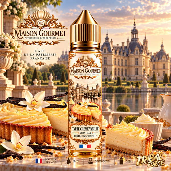 Tarte Crème Vanille 0mg 50ml - Maison Gourmet by Tribal Force