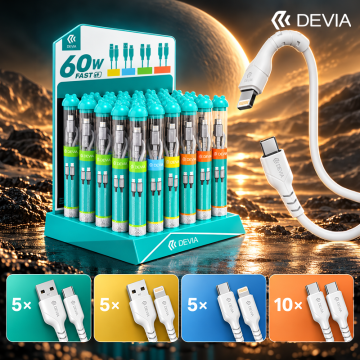 4 in 1 Charging Cable Set Bubble Fish (30pcs) - Gracious Series by DEVIA