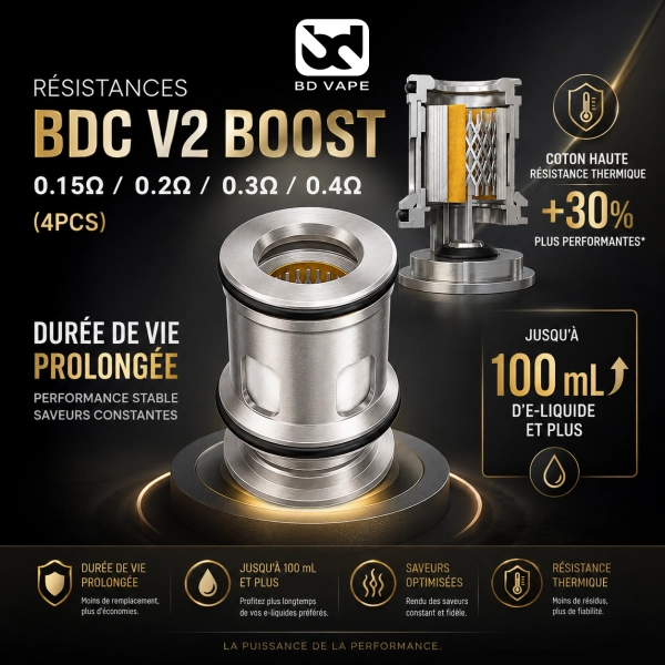 BDC V2 BOOST Coils 0.15/0.2/0.3/0.4Ω (4pcs) - BD Vape