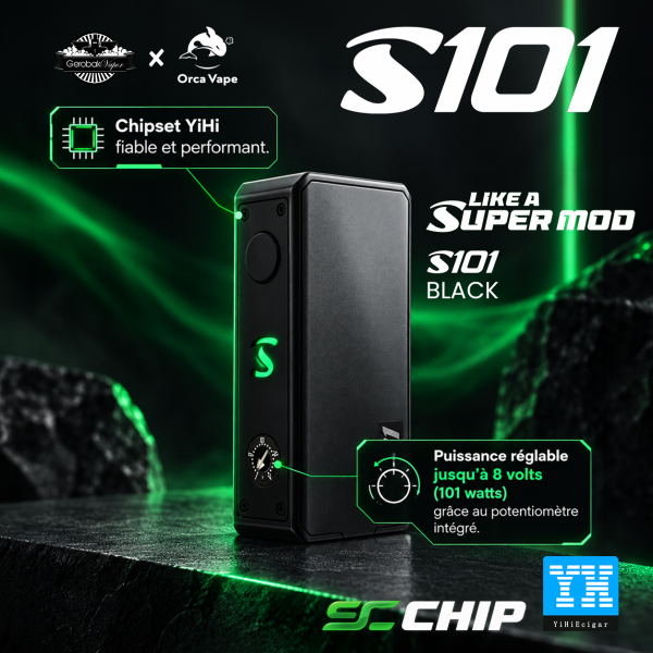 S101 Mod 21700/18650 - Gerobak Vapor x Orca Vape