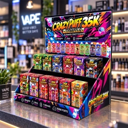 Pack d'Implantation Crazy Puff 35K (12pcs) 1100mAh 20ml / 2% - Tornadoliq