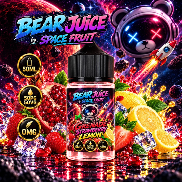 Grenade Strawberry Lemon 0mg 50ml - Bear Juice by Space Fruit
