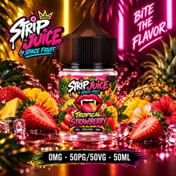 Tropical Strawberry 0mg 50ml - Strip Juice by Space Fruit
