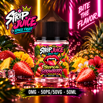 Tropical Strawberry 0mg 50ml - Strip Juice by Space Fruit