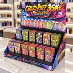 Pack d'Implantation Crazy Puff 35K (12pcs) 1100mAh 20ml / 2% - Tornadoliq