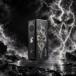 Mod S101 21700/18650 Gravé Skull Black - Gerobak Vapor x Orca Vape