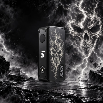 Mod S101 21700/18650 Gravé Skull Black - Gerobak Vapor x Orca Vape