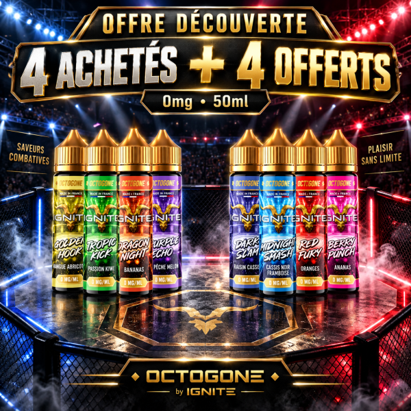 Offre Découverte 4 Achetés, 4 Offert 0mg 50ml - Octogone by Ignite