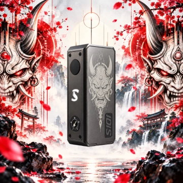 Mod S101 21700/18650 Gravé Oni Gunmetal - Gerobak Vapor x Orca Vape