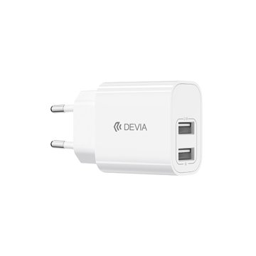 Adaptateur Secteur Lite 2 / USB-A 2 Ports 2.4A 5V - Devia