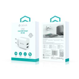 Lite 2 AC Adapter / 2-Port USB-A  5V / 2.4A - Devia