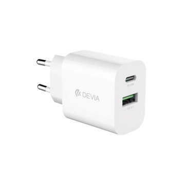 Adaptateur Secteur / USB-C & USB-A 3A 5V PD+QC Fast Charge 3.0 - Smart Series by Devia
