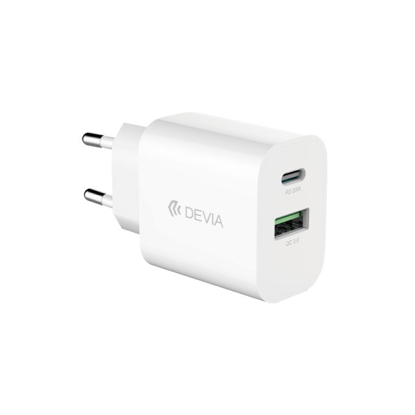 AC Adapter / USB-C & USB-A 3A 5V PD+QC Fast Charge 3.0 - Smart Series by Devia