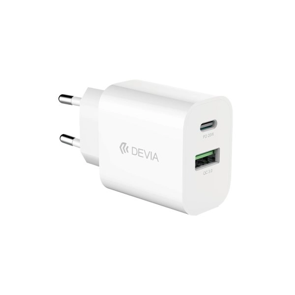 Adaptateur Secteur / USB-C & USB-A 3A 5V PD+QC Fast Charge 3.0 - Smart Series by Devia