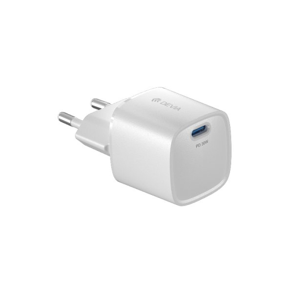 Mini AC Adapter / USB-C 3A 5V 30W PD GaN - Extreme Speed Series by Devia