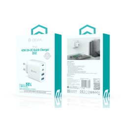 Adaptateur Secteur Pro1 / 2 USB-C & 2 USB-A 3A 5V 40W PD+QC GaN - Devia