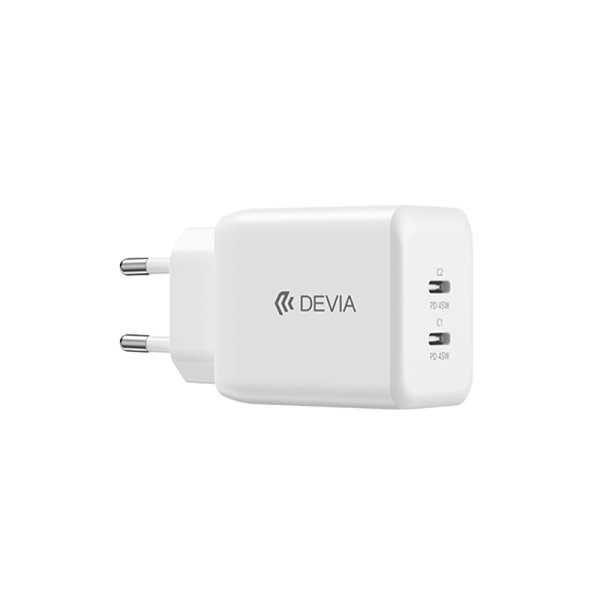 AC Adapter Ultra7 / 2 USB-C 3A 5V 45W PD GaN - Devia