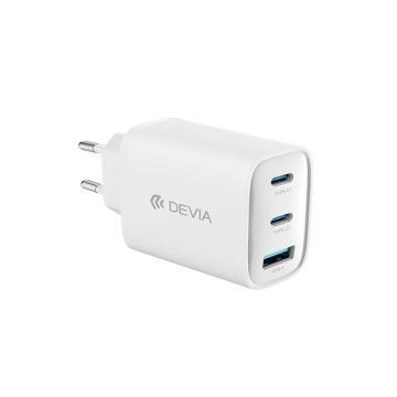 AC Adapter / 2 USB-C & 1 USB-A 3A 5V 65W PD GaN - Extreme Speed Series by Devia