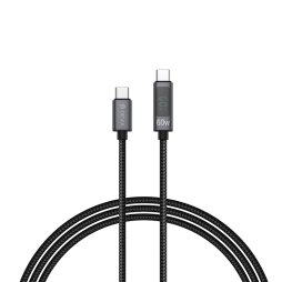 USB-C To USB-C PD 60W Fast Charging Cable With Digital Display 1.2M (1pc) - Extreme Speed Series By Devia