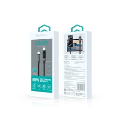 USB-C To USB-C PD 60W Fast Charging Cable With Digital Display 1.2M (1pc) - Extreme Speed Series By Devia