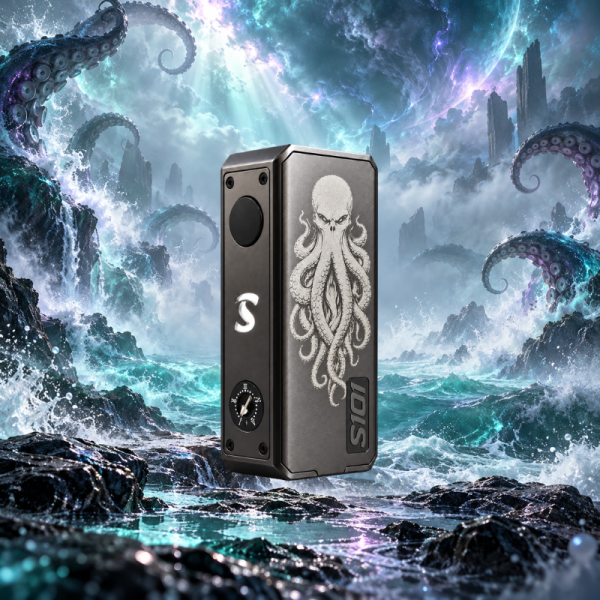 Mod S101 21700/18650 Gravé Kraken Gunmetal - Gerobak Vapor x Orca Vape