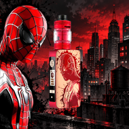 Kit dotBox 220 V2 4ml 2x18650 Red Engraved Spider Man - Dotmod