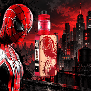Kit dotBox 220 V2 4ml 2x18650 Red Engraved Spider Man - Dotmod