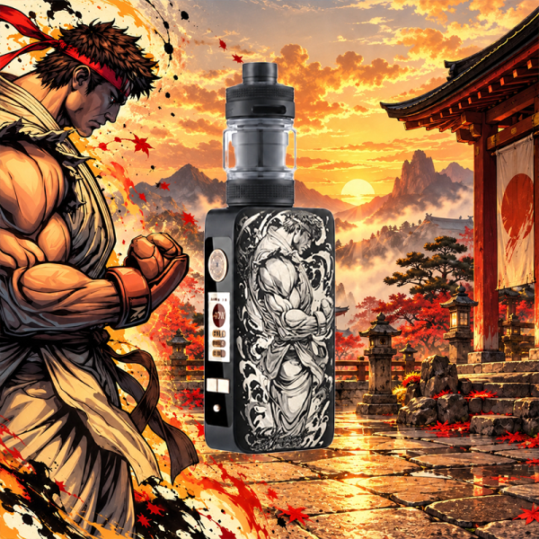Kit dotBox 220 V2 4ml 2x18650 Black Engraved Street Fighter - Dotmod