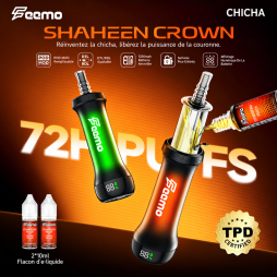 Shaheen Crown 72K + 2 E-liquides 1200mAh 20ml / 0.6% - Feemo