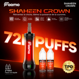 Shaheen Crown 72K + 2 E-liquids 1200mAh 20ml / 0.6% - Feemo