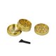 Grinder 3 levels 40mm Gold Coin Shape