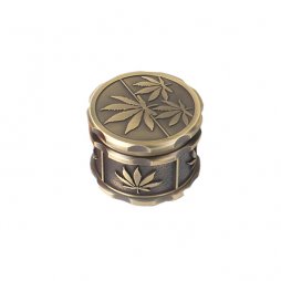 Grinder 60mm 4 parts weed leaf Lea engraving Zinc