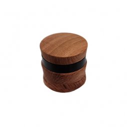 Grinder 67mm 4 Parts Convex Black Silver Wooden 