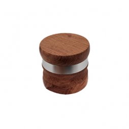 Grinder 67mm 4 Parts Flat Black Silver Wooden Grinder