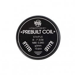 Prebuilt Coil Staple 8 - 1*3/36 ni80 0.34Ω  3mm (10pcs) - Yachtvape
